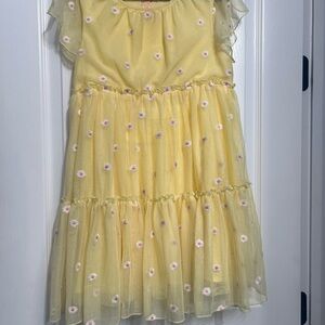 Cat & Jack Yellow Floral Dress With Adaptive Design